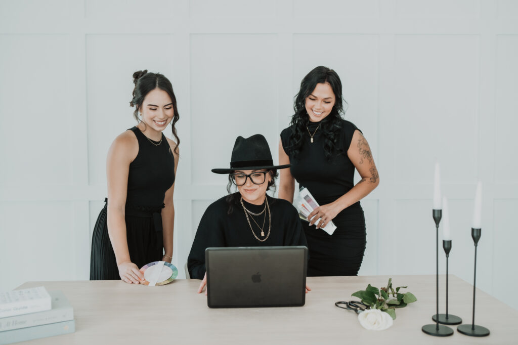 The Tula Rose team preparing for a meeting